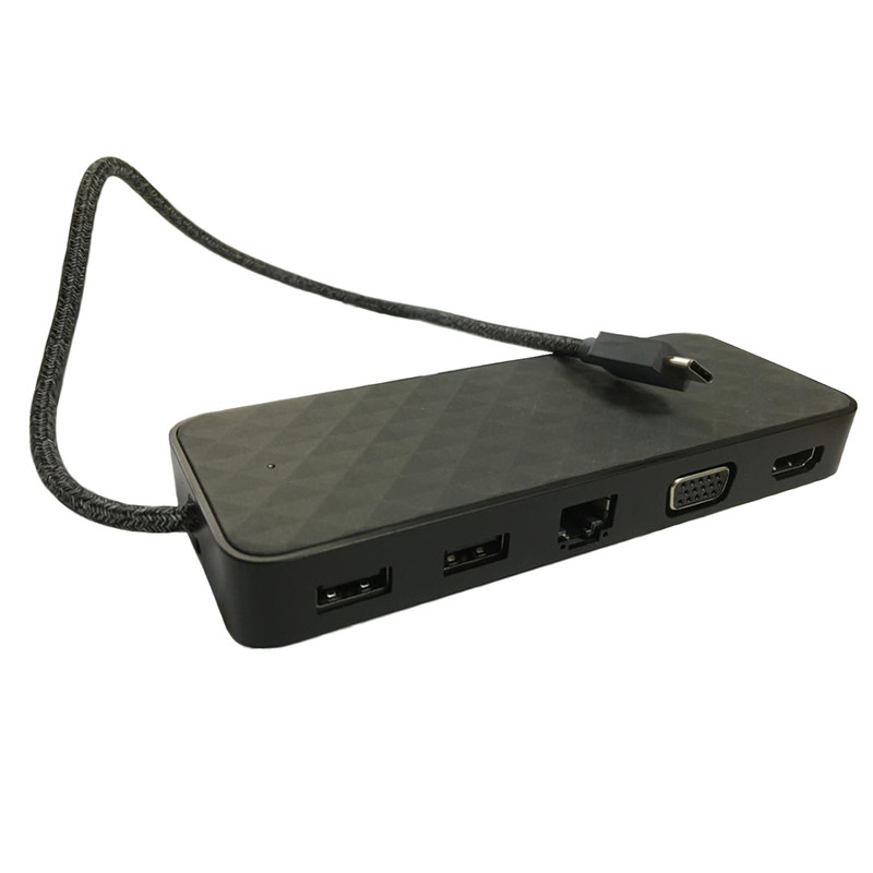 مبدل USB-C به HDMI / VGA / LAN / USB-C / USB-A اچ پی مدل Travel Dock