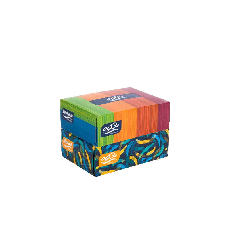 دستمال کاغذی 100 برگ شکوه مدل Car-200 مجموعه 2 عددی
