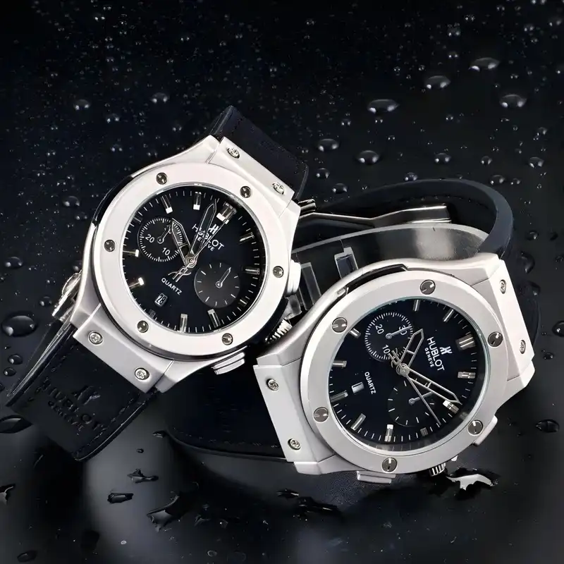 ست ساعت مچی عقربه ای  زنانه و مردانه  مدل تک موتور_silvr_Ts01