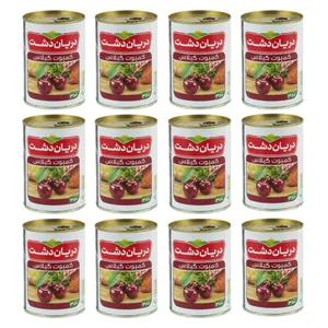 کمپوت گیلاس دریان دشت - 380 گرم بسته 12 عددی
