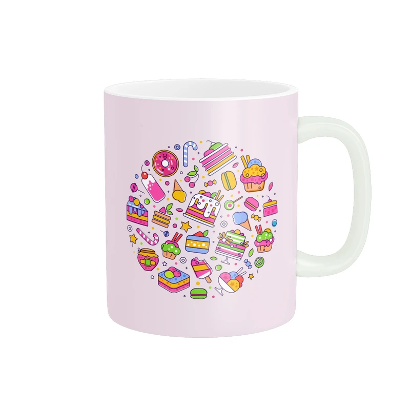 ماگ طرح فانتزی شیرینی و تنقلات کد MD-A78