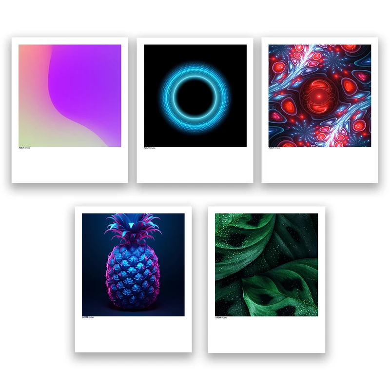 آویز تزیینی عرش مدل فانتزی هنری رنگی کد Asa860 مجموعه پنج عددی