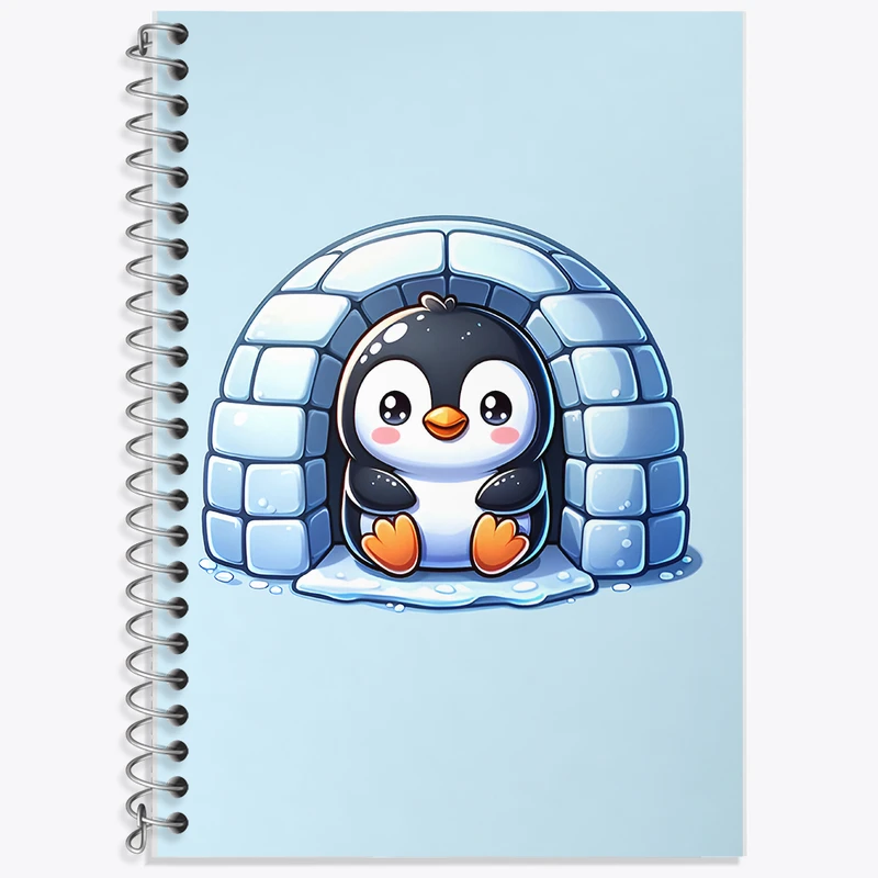 دفتر زبان 50 برگ خندالو مدل سه خط طرح پنگوئن کیوت کد F7714