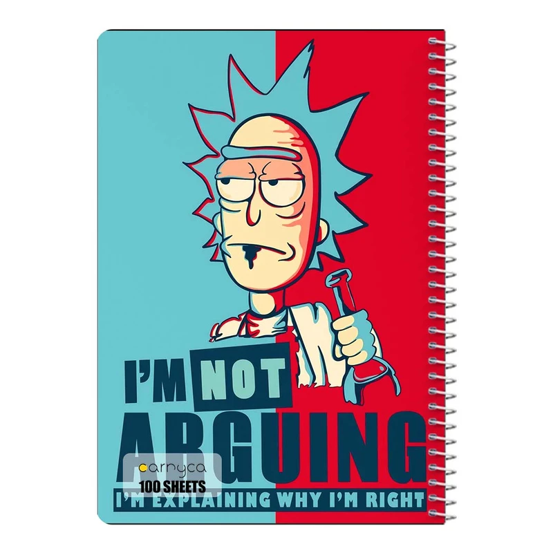 دفتر مشق 100 برگ سیمی کارنیکا طرح ریک و مورتی Rick and Morty کد 70512