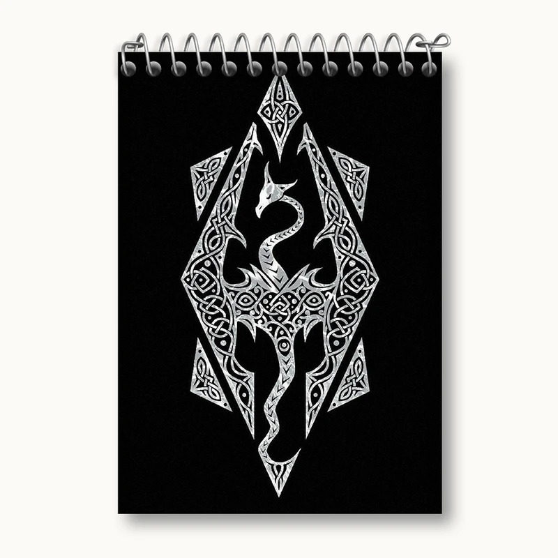 دفتر یادداشت 50 برگ خندالو مدل بازی اسکایریم (Skyrim) کد 32769