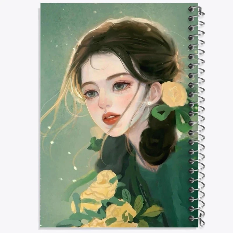 دفتر ژورنال نویسی 50 برگ خندالو مدل نقطه ای طرح دخترانه کد 25620