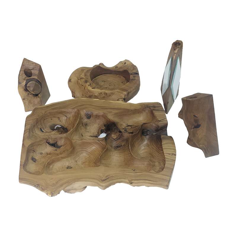 مجموعه ظروف هفت سین 5 پارچه مدل B326