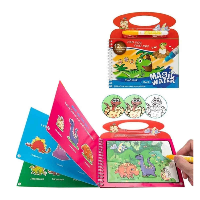 بازی آموزشی رنگ آمیزی مدل مجیک واتر طرح دایناسور