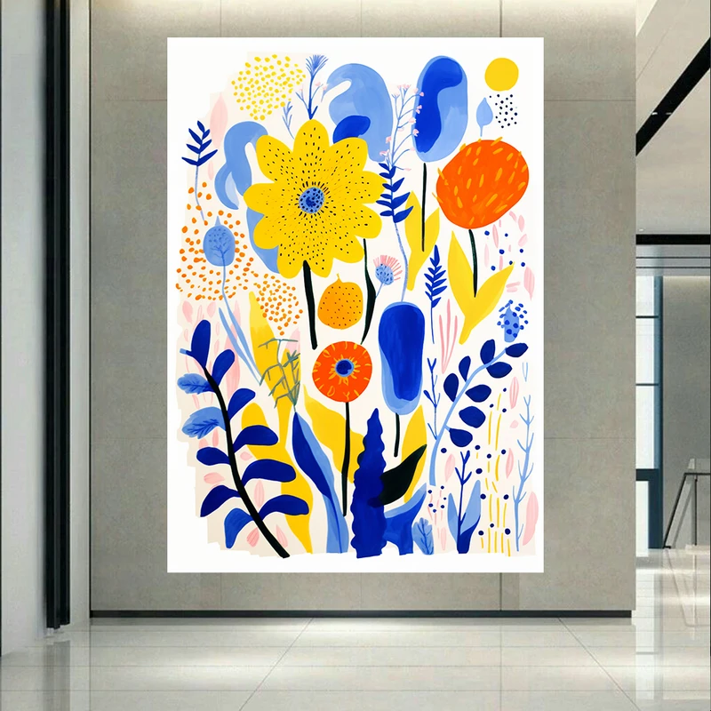 تابلو شاسی طرح مخمل گل های زیبا کد AR32033