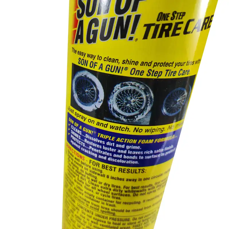 اسپری تمیز کننده لاستیک خودرو اس تی پی مدل son of a Gun حجم 650 میلی لیتر