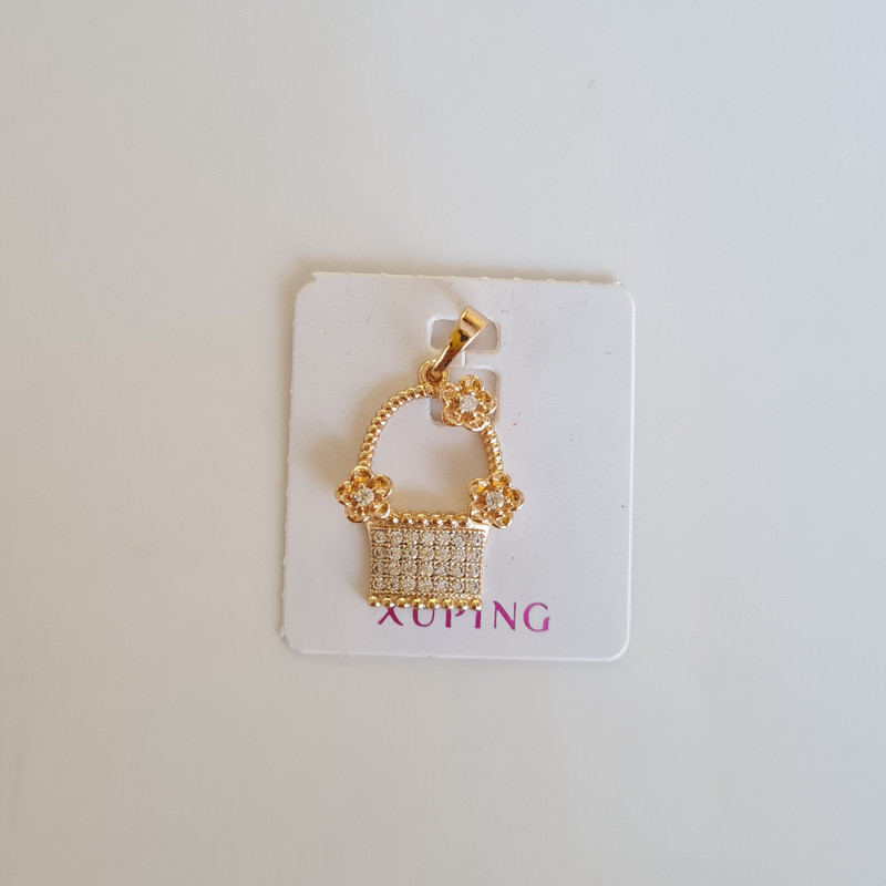 آویز گردنبند دخترانه ژوپینگ مدل سبد آویز گردنبند دخترانه ژوپینگ مدل سبد