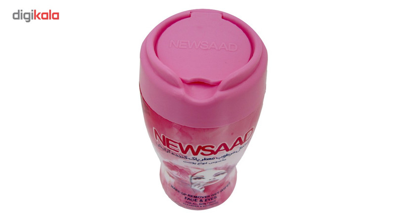دستمال مرطوب پاک کننده آرایش صورت و دور چشم نیوساد مدل Normal بسته 64 عددی