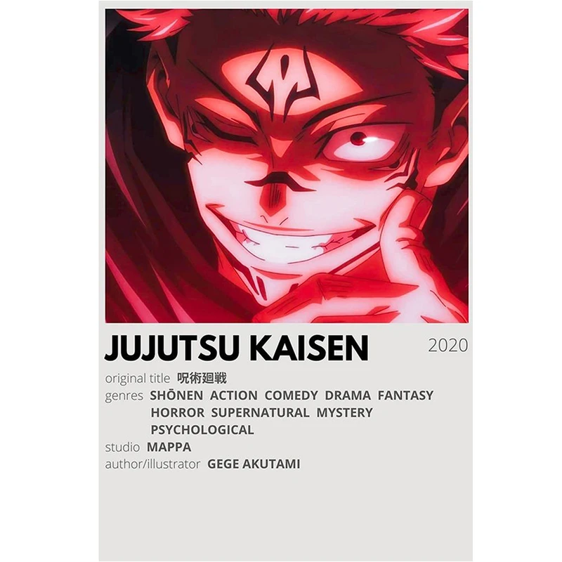 پوستر مدل انیمه جوجوتسو کایسن Jujutsu Kaisen طرح سوکونا Sukuna کد 991