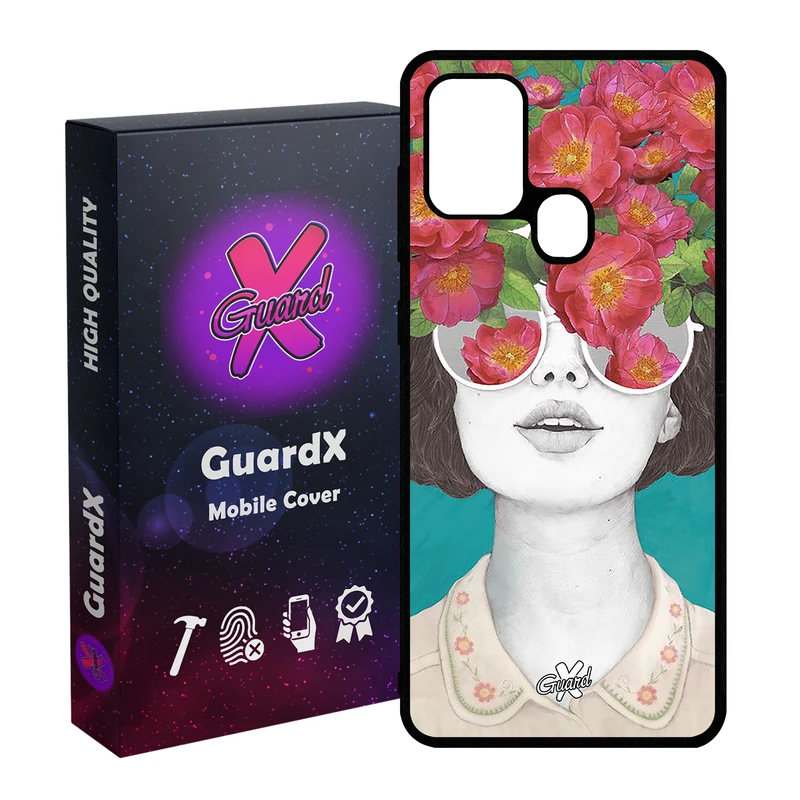 کاور گارد ایکس طرح Girl مدل Glass10148 مناسب برای گوشی موبایل سامسونگ Galaxy A21s
