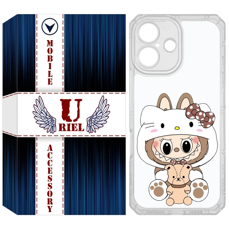 کاور یوریل مدل Clear کد 124 طرح لبوبو مناسب برای گوشی موبایل اپل iPhone 16