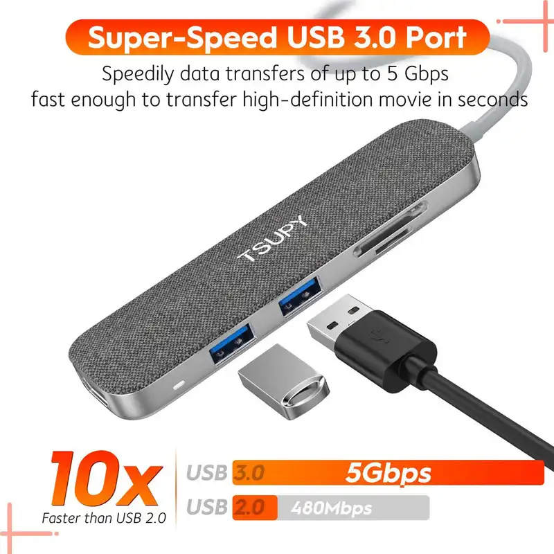 هاب 5 پورت USB-C تی سا پی مدل TP-S05