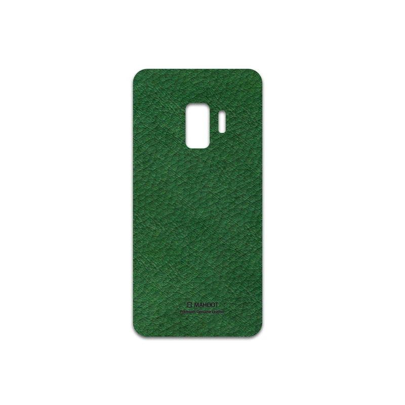 برچسب پوششی ماهوت مدل Green-Leather مناسب برای گوشی موبایل سامسونگ Galaxy S9