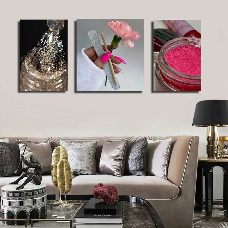 تابلو شاسی بکلیت طرح کاشت ناخن و سالن زیبایی مدل SH-2957 مجموعه 3 عددی