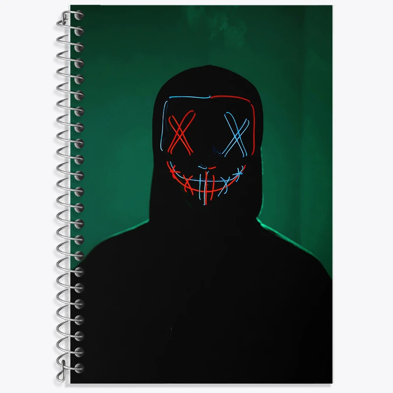 دفتر زبان 50 برگ خندالو مدل سه خط طرح هکر کد F5296