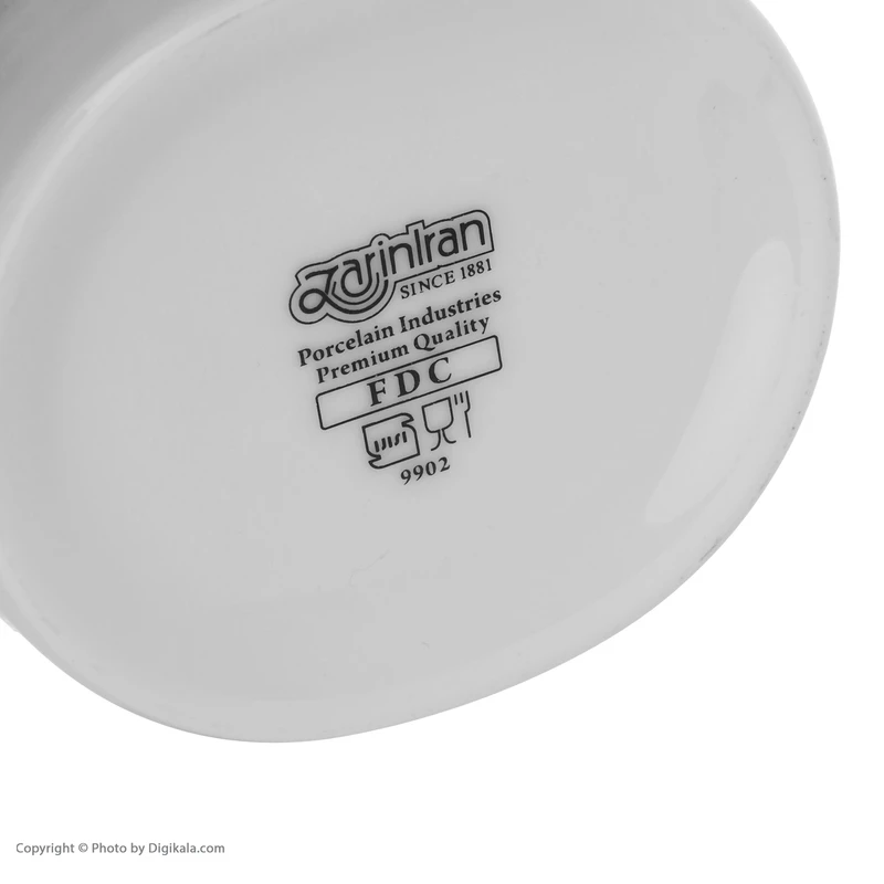 عکس شماره 5 : ظرف شکر چینی زرین ایران سری هتلی 49 مدل سفید کد 06 درجه عالی