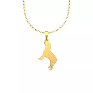 گردنبند طلا 18 عیار زنانه مدوپد مدل سگ کد J2-1-1013
