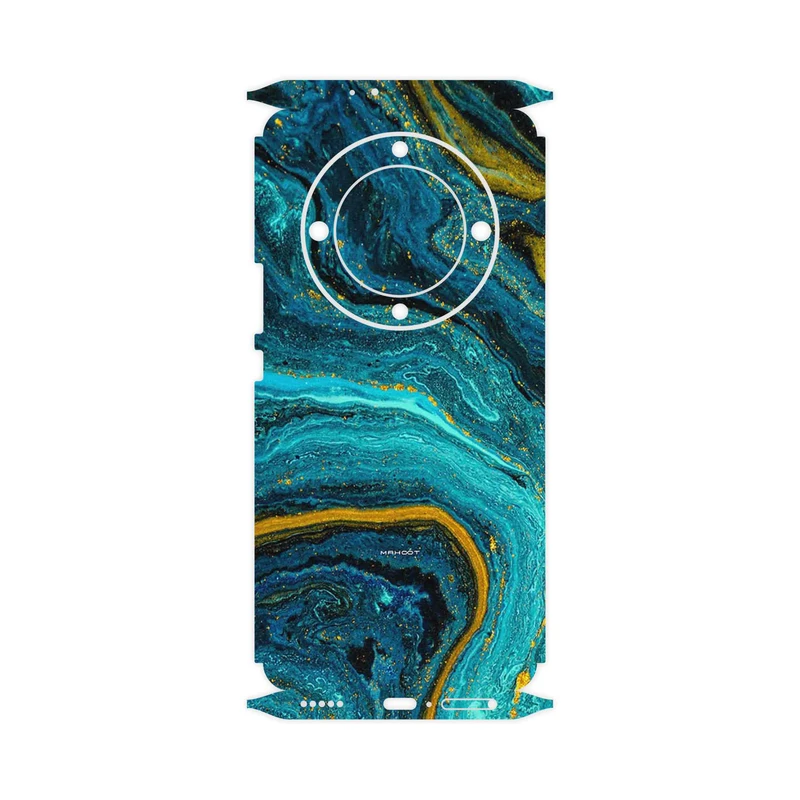 برچسب پوششی ماهوت مدل Turquoise marblewith golden streaks-FullSkin مناسب برای گوشی موبایل آنر Magic 5 Lite