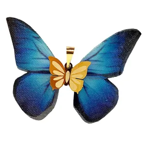 آویز گردنبند طلا 18 عیار زنانه مدل  پروانه کد 180