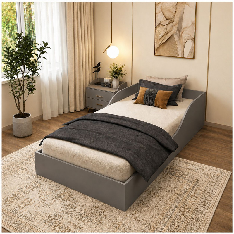 تخت‌خواب ملامینه یک نفره مدل B20 سایز 90 * 200 سانتی‌متر
