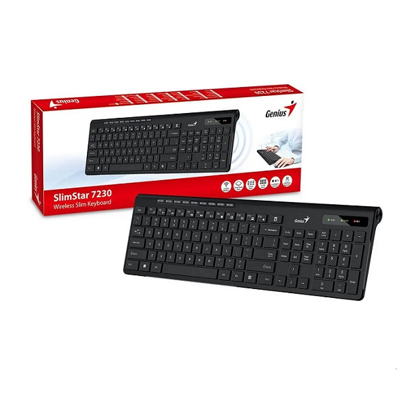 کیبورد بی سیم جنیوس مدل SLIM STAR 7230، سوییچ ممبران، Full-Size
