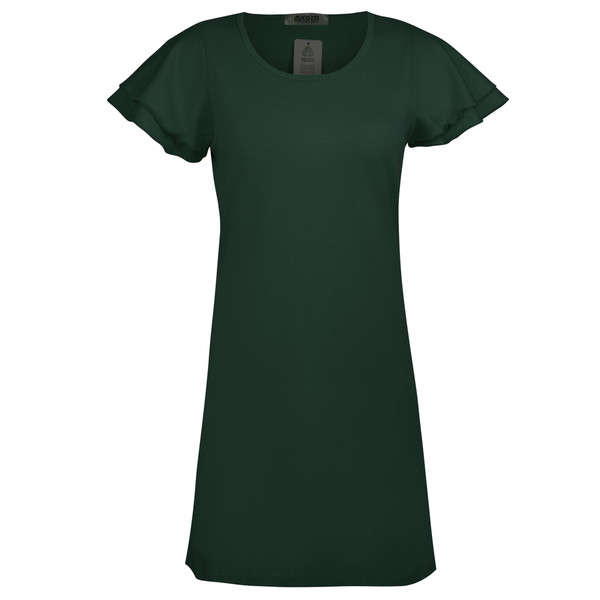 پیراهن زنانه کوزا مدل آستین چین دار کد 9230 رنگ سبز