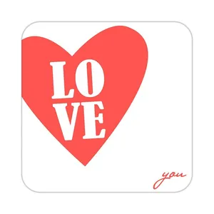 زیر لیوانی کاکتی طرح عاشقانه مدل mp38965