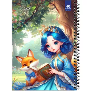 دفتر نقاشی 40 برگ انتشارات بله طرح دختر و روباه و کتاب کد A4-K510