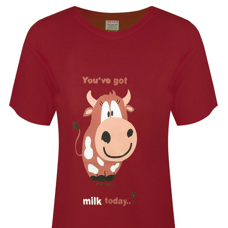 تی شرت آستین کوتاه زنانه مدل کارتونی کد 13