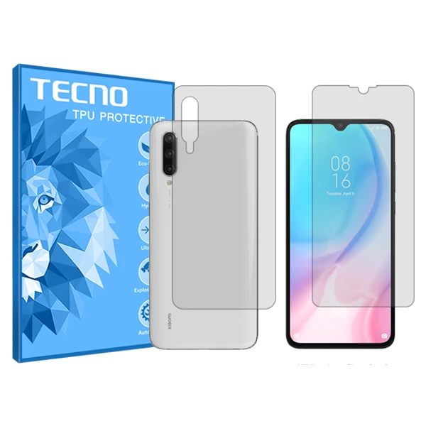 محافظ صفحه نمایش شفاف تکنو مدل HyGEL مناسب برای گوشی موبایل شیائومی Mi 9 Lite به همراه محافظ پشت گوشی