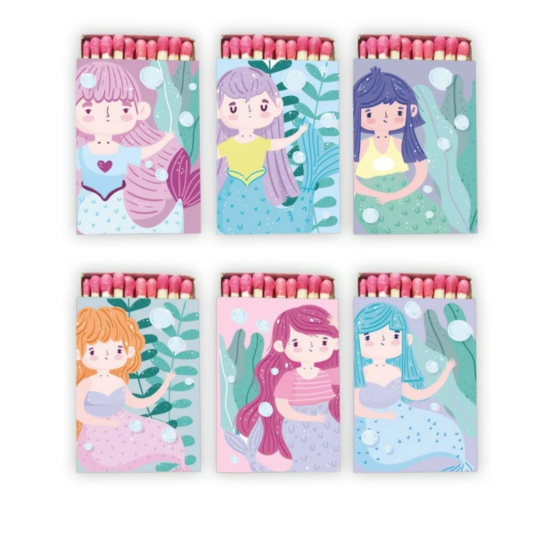 کبریت مدل فانتزی طرح پری دریایی مجموعه 6 عددی