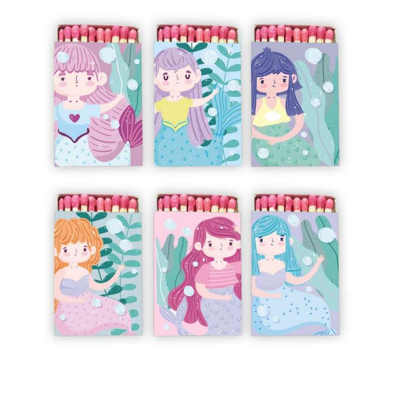 کبریت مدل فانتزی طرح پری دریایی مجموعه 6 عددی