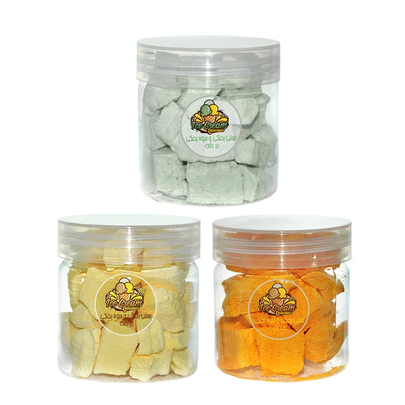 بستنی خشک زعفرانی و طالبی و انبه دردانه - 120 گرم بسته 3 عددی