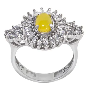 انگشتر نقره زنانه بازرگانی میلادی مدل عقیق شرف الشمس کد AWR_018