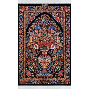 فرش دستباف نیم متری طرح گلدانی کد 1252