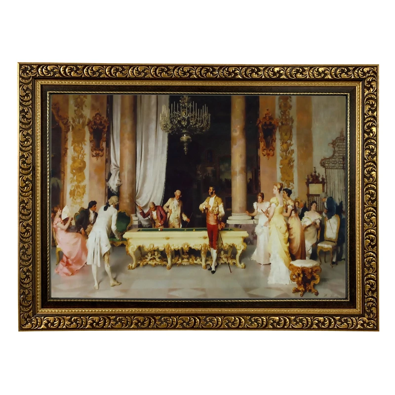 تابلو فرش ماشینی طرح دستبافت مدل بیلیارد باز کد 8030