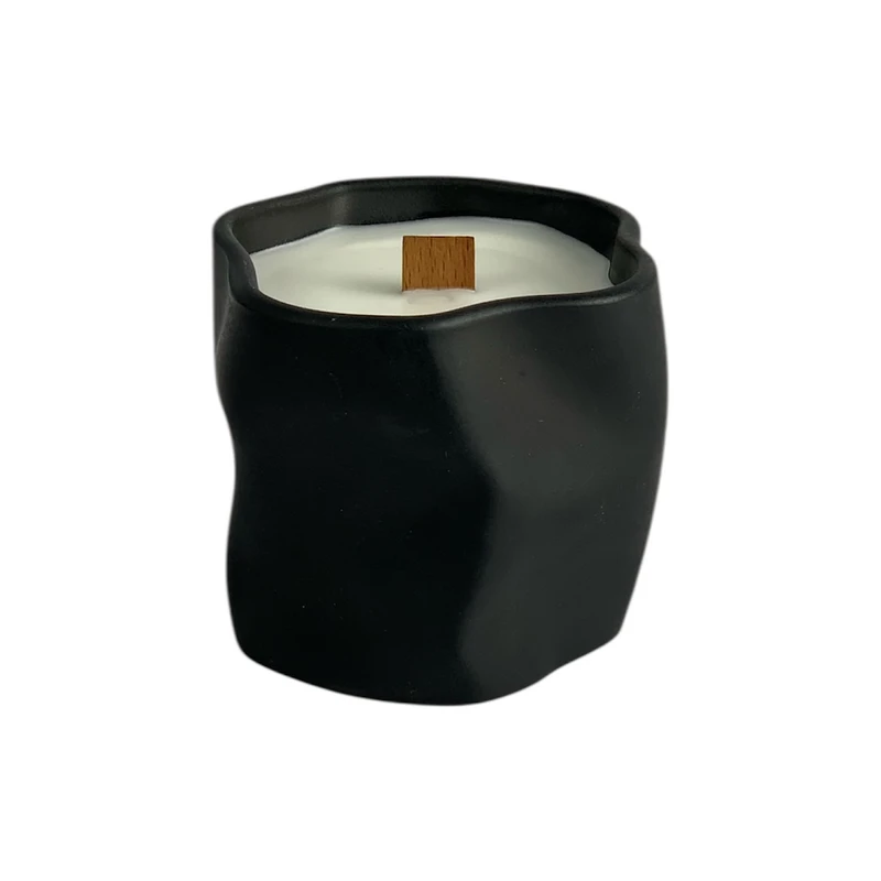 شمع لیوانی معطر مدل ۰۱ با رایحه وانیل زمان اتمام ۱۹ ساعت