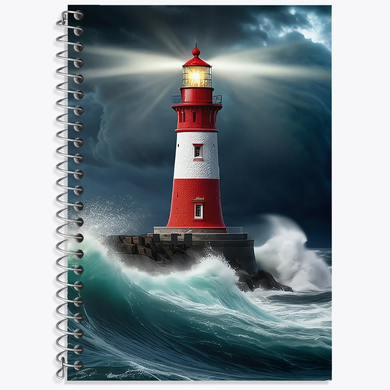 دفتر لغت 50 برگ خندالو طرح فانوس دریایی کد N1266