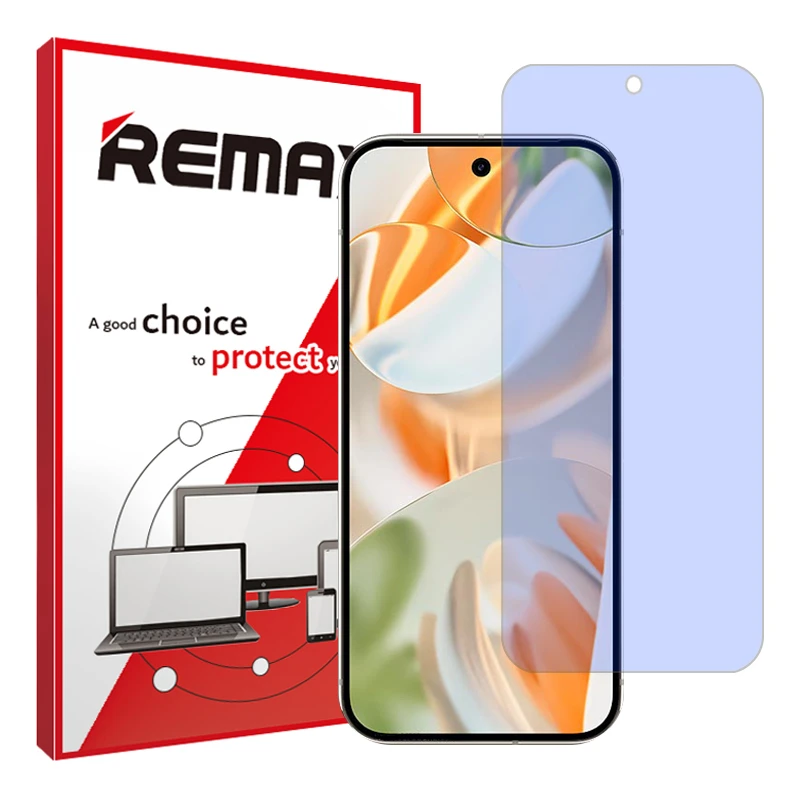 محافظ صفحه نمایش ضداشعه آبی ریمکس مدل Resistant مناسب برای گوشی موبایل گوگل Pixel 9 Pro