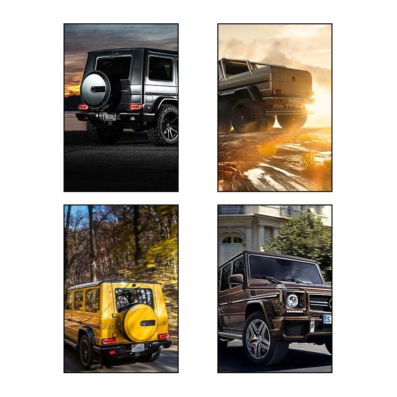 تابلو شاسي کارنيکا طرح مرسدس‑ا ام جی G۶۳ Mercedes‑AMG G63 کد 21961 مجموعه 4 عددی