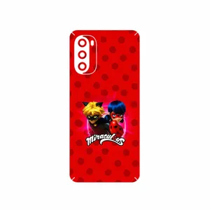MAHOOT Ladybug and Cat Noir Cover Sticker for Motorola Moto G52