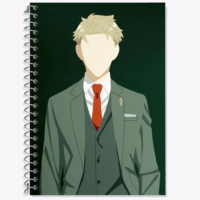 دفتر زبان 50 برگ خندالو مدل دو خط طرح لوید فورجر انیمه اسپای ایکس فمیلی Spy x Family کد 17679