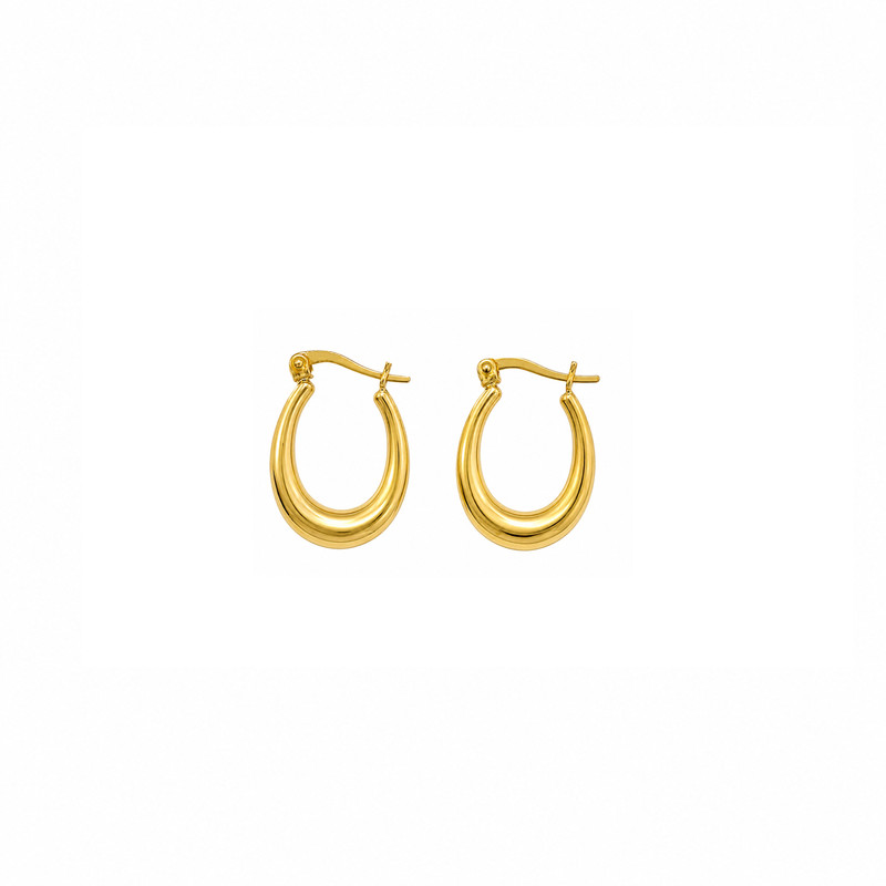 گوشواره کلیپسی طلا 18 عیار زنانه مان گالری مدل آکوا اشکی کد EA01-0028000