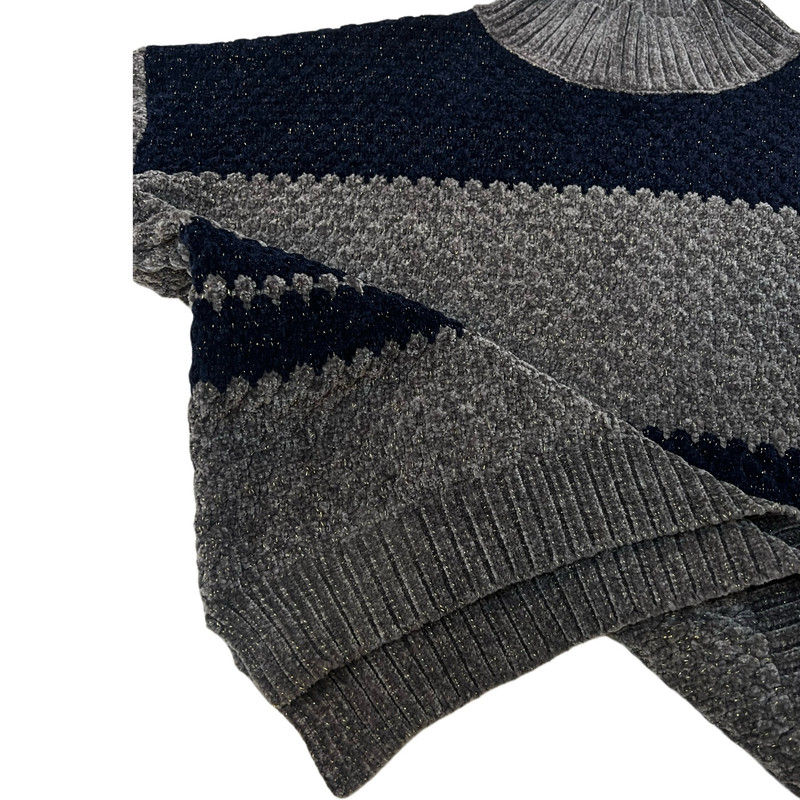 پلیور یقه ایستاده زنانه مدل T5 رنگ سرمه ای