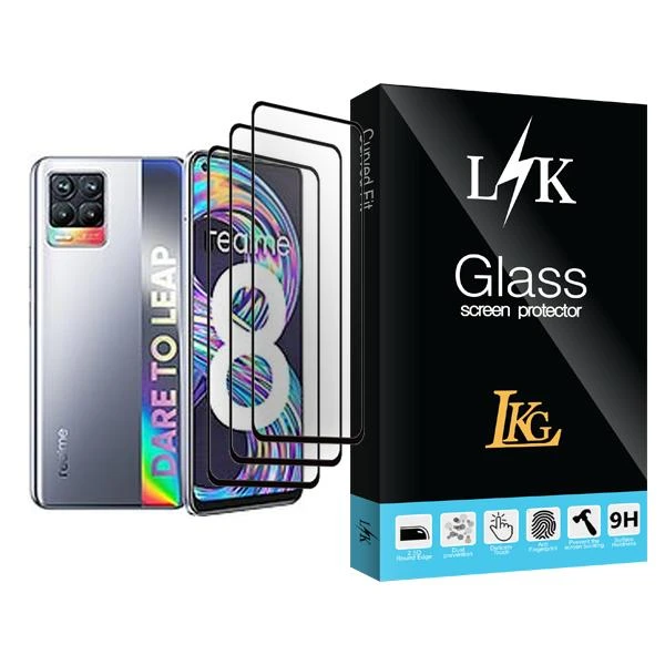 محافظ صفحه نمایش ال کا جی مدل LK Glass MIX003 مناسب برای گوشی موبایل ریلمی 8 بسته سه عددی