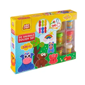 خمیر بازی مدل خمیر بازی مدل 3D Animals Dough Set کد 03295 مجموعه 17 عددی